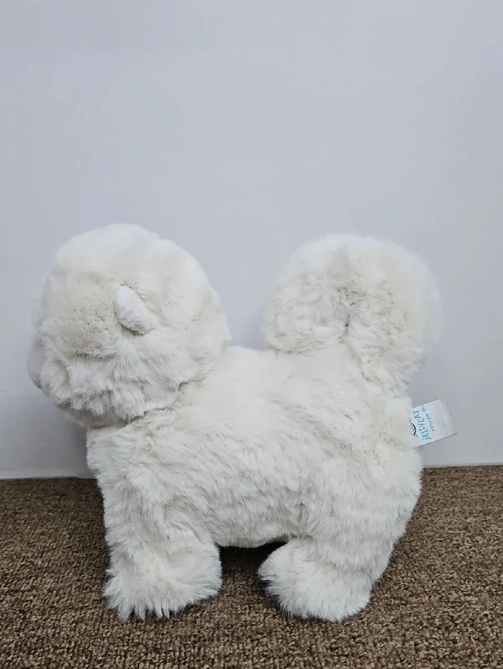 Jellycat Retired Daphne White Fluffy Pomeranian Puppy Rare 9